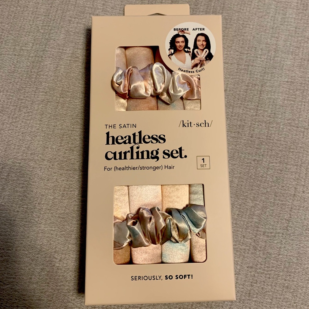 Kitsch satin heartless curling set - unopened